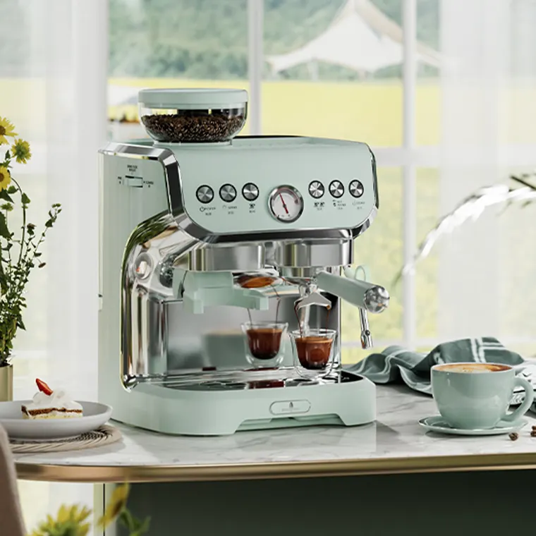 آلة صنع القهوة الاسبريسو الصينية من شركة ستيلانج, ماكينة احترافية تجارية من إيطاليا 3 في 1 ، ماكينة صنع القهوة موديل 19bar