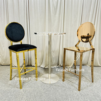 Table de cocktail de haute qualité, ronde, entièrement en acier inoxydable, ensemble de tables hautes pour mariage, fête, événement
