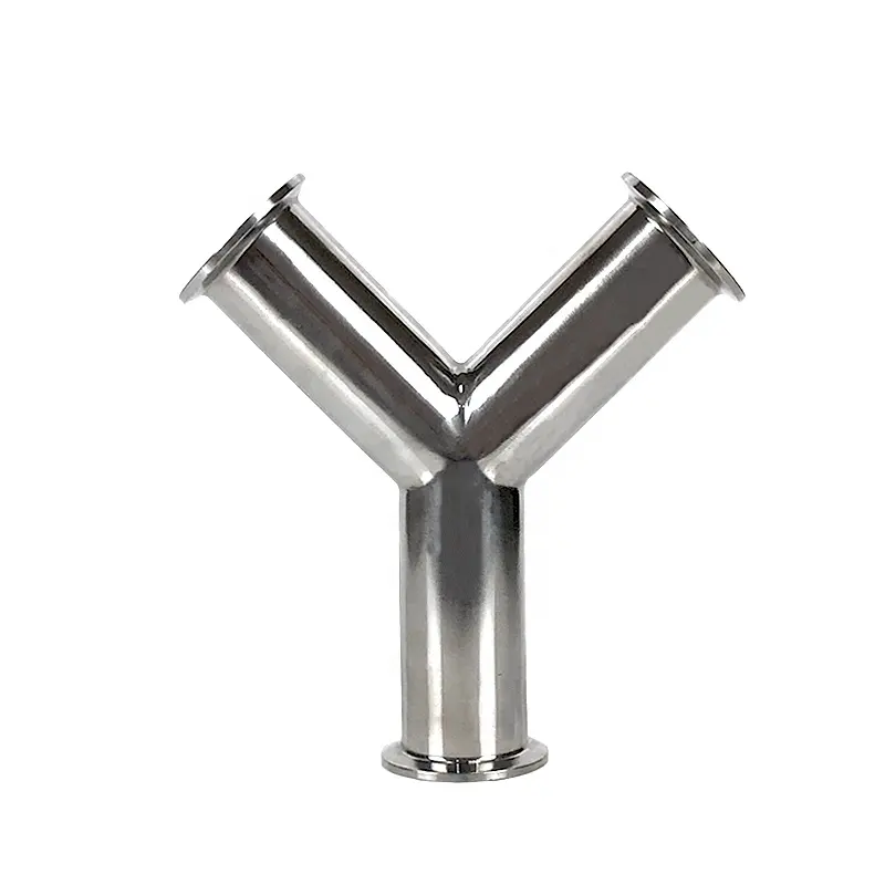 Yongda Sanitary Stainless Steel pipe fitting tri clamp WYES Tee Y type Tee