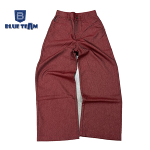 BlueTeam fabrika kırmızı renk yumuşak Denim kumaş sonra Cel malzeme ince sıcak yaz kız Streetwear özel kadın kot - Product Image 1