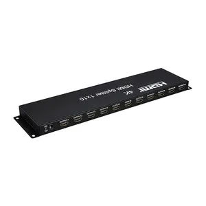 HDMI Splitter Full HD 4K Video HDMI Switcher 1x10 Split 1 in 10 Out Dual Display for DVD PS3 Xbox With Power