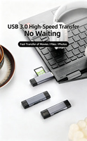 Pembaca Kartu SD TF USB Type C Multifungsi dengan Casing Aluminium, Plug and Play untuk PC, Mac, Android, Windows, Laptop, Desktop