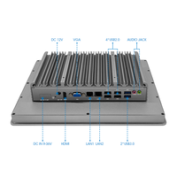 Panel PC Industrial INNODA de 12.1 Pulgadas con Pantalla Táctil Capacitiva Integrada, Todo en Uno, Sin Ventilador, CPU J1900 I3 I5 I7 de Cuatro Núcleos a 2.0ghz