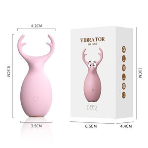 <span class=keywords><strong>Mini</strong></span> vibratore a forma di animale a 4 punti in Silicone elastico masturbazione femminile Sex Toy 10 Speed Real Touch Feeling carina <span class=keywords><strong>Mini</strong></span> Vagina - Product Image 3