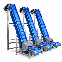 Convoyeur à bande PVC/PU personnalisé, convoyeur à bande de levage automatique de type Z, élévateur industriel de qualité alimentaire avec guide latéral
