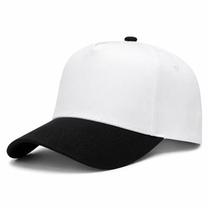 Casquette de baseball bicolore 6 panneaux, snapback noir et jaune, visière incurvée, réglable, respirante et imperméable, tendance, pour équipe sportive - Product Image 1