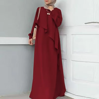 Lignes musulmanes femmes robe-vente entière loisirs traditionnel modeste mode grande taille modeste église robe musulmane femmes Abaya