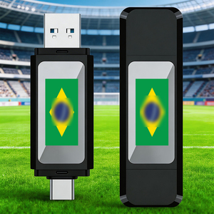 High-capacity Customized USB 3.0 Metal Flash Drive High-speed 32GB-512GB New Football Sport Cup Business World Gift