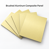 Panneau composite en aluminium brossé 3 mm 1220x2440 mm en cuivre pour support d'affichage en magasin