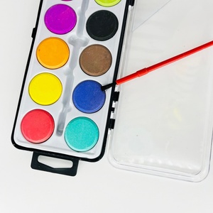 Ensemble de 12 couleurs d'aquarelle solides, kit de peinture à l'eau pour enfants avec pinceau, ensemble d'aquarelle artistique non toxique - Product Image 4