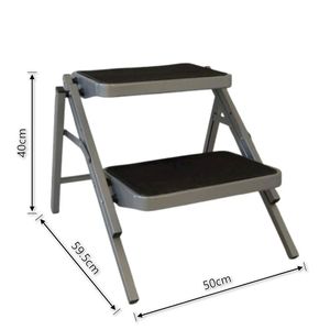 Mới Xách Tay Hộ Gia Đình Hai Bước Gấp Thang Ống Vuông Di Động Zigzag Thang Sắt Thang Leo Bước Phân Thang - Product Image 6