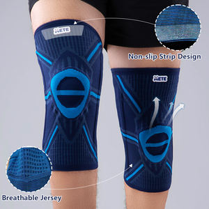 Soporte de Rodilla con Anillo de Silicona para la Rótula, Protección Profesional, Ligero, Antideslizante, con Resortes Flexibles para Correr - Product Image 4