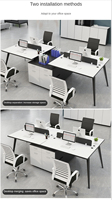 Table de bureau modulaire moderne Poste de travail pour le personnel Mobilier de bureau commercial Ensemble bureau de séparation