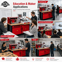 Centre de tournage CNC SIEG De2-Ultra Mini, 4 stations ATC, portée de 120 mm, ER11, 250 W, usage moyen, broche simple, pour laboratoire d'enseignement et fablab