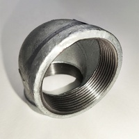Raccord coudé galvanisé GI 45 90 degrés, joint mâle femelle, conduit, raccords de tuyauterie en acier MS