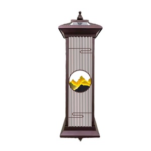 <b>Solar</b> LED Outdoor Wall-Mounted Lamp Aluminum Alloy Long <b>Strip</b> Warm White <b>Light</b> 3500K Garden Waterproof 10-Year Warranty Tempered - Product Image 1