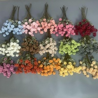Flor Kiku Artificial de Seda Diente de León Crisantemo Pompón Falso Pequeño al Por Mayor para Decoración Floral de Interiores