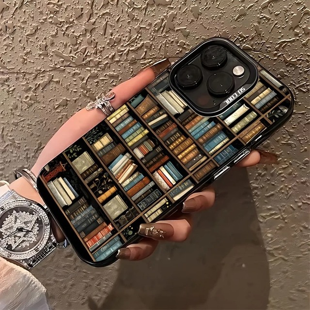 Retro Book Cases Pattern Cool Stylish Phone case for iPhone 16 15 14 13 12 11 Pro Max/Pro/Plus Anti-drop Soft Back Cover