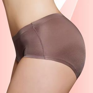 Sommerliche Mehrfarbige Mittelhohe Nahtlose Slips Übergroße Unterwäsche Eisseide Atmungsaktive Damen-Slips - Product Image 5