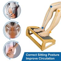 Repose-pieds réglable sous le bureau Repose-pieds ergonomique pour sous le bureau avec 3 positions de hauteur Tabouret en bois sous le bureau