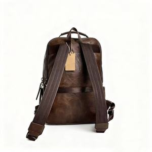 <span class=keywords><strong>Mochilas</strong></span> Vintage Casuales de Moda para Hombre, Bolsos de Viaje de Cuero PU de Alta Calidad, Compra Directa del Fabricante - Product Image 4