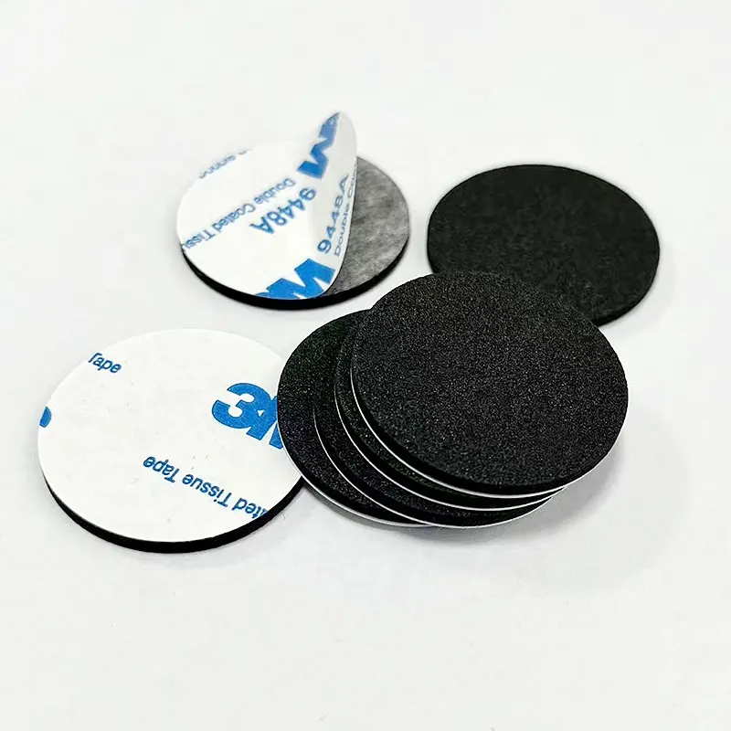 Atacado 3mm de espessura preta redonda EVA espuma protetora pad anti-risco anti-choque single-sided borracha silicone junta adesivo