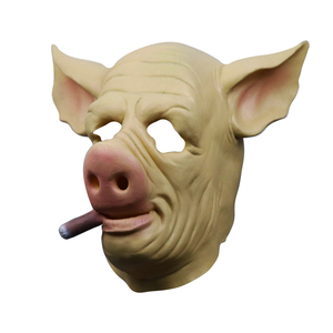 Máscaras de Látex de Alta Calidad con Cabeza de Cerdo, Máscara de Cigarro, Juego del Rey, Halloween, Terroríficas, Divertidas, Cosplay, Juguetes, Accesorios, Carnaval, Rave - Product Image 1