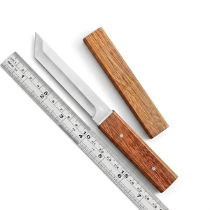Cuchillo Táctico Personalizable Kikuta KT003, Hoja Fija de Acero Inoxidable, Mango de Madera, Uso en Exteriores, Funda Incluida, OEM 1 - Product Image 6