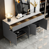 Armoire à vin de luxe de style nordique à grande capacité, buffet moderne en bois pour la maison, l'hôtel, le restaurant, la cuisine