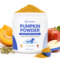 Poudre de citrouille à marque privée pour chiens, riche en fibres, pour la santé digestive et le soutien des selles, complément alimentaire pour animaux de compagnie, formule personnalisée OEM ODM