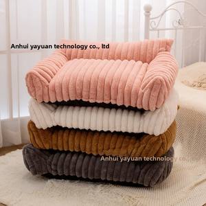 Hot-Selling Solid Pattern Verdickte Plüsch Hunde matte Verschleiß festes Nest Schlafs ofa für Katzen Kaninchen Hunde Haustier Matten Pads - Product Image 4