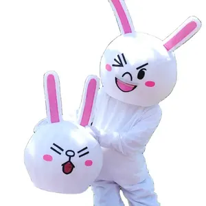 商务套装兔子吉祥物服装动物现实服装卡通人物定制高品质活动