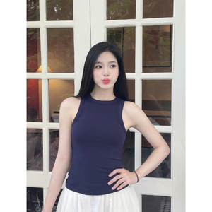 Camiseta sin mangas para mujer, camiseta ajustada elástica ajustada para yoga, deporte y entrenamiento, precio al por mayor - Product Image 1