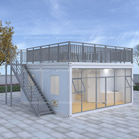 Duplex écologique facile à construire pour café et restaurant Maison conteneur préfabriquée mobile de qualité supérieure