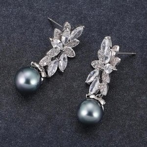 Pendientes Vintage con Diseño de Flor de Trigo y Perlas para Mujer, Joyería Elegante y a la Moda - Product Image 3