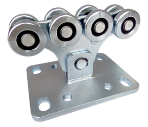 Roue de porte coulissante en <span class=keywords><strong>acier</strong></span> <span class=keywords><strong>galvanisé</strong></span>, poulie et <span class=keywords><strong>rail</strong></span> - Product Image 4
