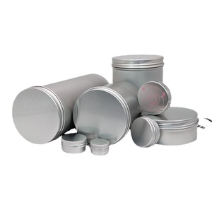 Cajas de aluminio para cremas cosméticas, ungüentos, cera para el cabello, almacenamiento de té, de 5g a 1000g, envases redondos reciclables - Product Image 1