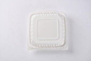 Bagasse phân hủy sinh học vỏ sò hộp Nguồn cung cấp bên trắng chưa tẩy trắng 100% thiên nhiên bao bì hộp hai Khung ba khung hình vỏ sò - Product Image 5
