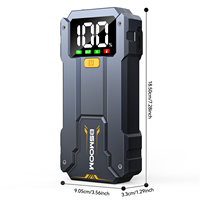 Démarreur de voiture et moto, batterie externe 12V 6000A courant de crête, lampe LED, kit d'urgence compact