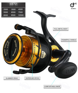รอกตกปลา FJORD <span class=keywords><strong>PENN</strong></span> SSVI10500 คุณภาพสูง รอกสปินนิ่งสำหรับตกปลาทะเล น้ำเค็ม - Product Image 3
