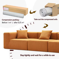 Maßgefertigtes Stoffset Modernes Einfaches Vakuum-Kompressions-Sofa Tofu-Block Vollschwamm-Rolle Wohnzimmer Kleine Wohnung