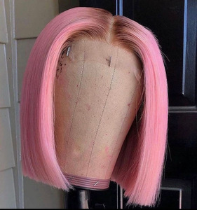 Perruques Lace Front <span class=keywords><strong>Blond</strong></span> <span class=keywords><strong>Cendré</strong></span> 1B pour Femmes, Perruque Courte Bob en Cheveux Humains avec Racines Brunes, Perruques Frontales en Dentelle HD Transparente 2x6 Pré-épilées - Product Image 3