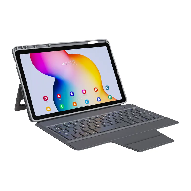 Portamatite per tastiera Wireless custodia in pelle PU per Samsung Galaxy Tab S7 Plus SM T970 T976B Folio Flip Tablet Cover