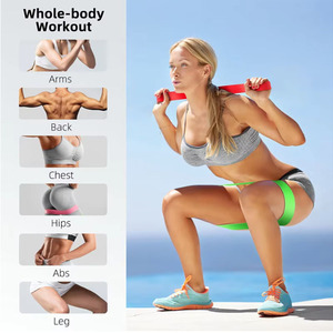 Mini bandes en latex avec logo personnalisé - Boucles de résistance à haute élasticité durables, vente en gros pour la salle de sport à domicile, le yoga et l'entraînement - Product Image 6