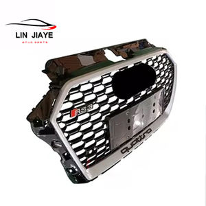 Kit carrosserie Galvanoplastie Argent Grille en nid d'abeille pour <span class=keywords><strong>Audi</strong></span> <span class=keywords><strong>A3</strong></span> 2017 2018 Facelift <span class=keywords><strong>Audi</strong></span> RS3 Grille avant - Product Image 2