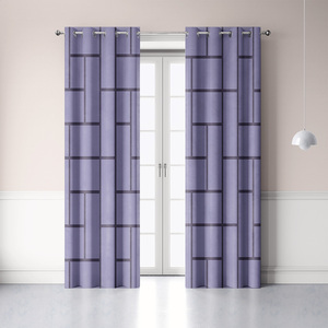 Hiện đại sang trọng rèm cửa sổ ánh sáng nghệ thuật trừu tượng hình học in màu cam mới nhất thiết kế thời trang cho phòng khách & phòng ngủ - Product Image 5