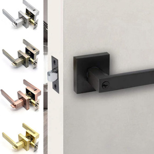 Kunci Pintu Interior Modern Square Privacy 2 Buah, Gagang Pintu Kamar Tidur Bahan Zinc Alloy, Kunci Silinder 60mm Backset 3 SENHO Hotels - Product Image 6