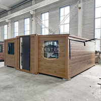 Maison conteneur en acier extensible, deux chambres, appartement préfabriqué portable de luxe, économe en énergie, respectueux de l'environnement, moderne