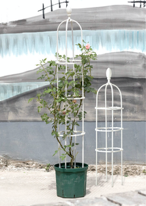 59 polegadas jardim metal decorativo pequeno vaso planta pepino treliça para escalar plantas - Product Image 2