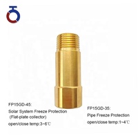 Vanne de protection antigel solaire en laiton ODM G 1/2 pouce BSP à commande automatique, protection contre le gel 3-6°C